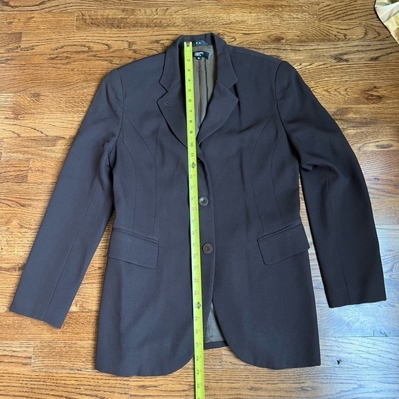 PHILIPPE ADEC PA vintage brown wool blend blazer size 6 - Picture 7 of 15